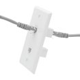 thumbnail image 3 of 2 Port Ethernet Wall Plate, Cat6 Female to Female Wall RJ45 Inline Coupler Wall Outlet, White, 3 of 5