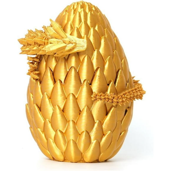 3D Printed Dragon in Egg, Dragon Eggs with Dragon Inside for Boys Kids Home Decor,Executive Articulated Crystal Dragon Fidget Desk Toys