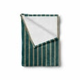 thumbnail image 2 of Geometric Soft Flannel Fleece Throw Blanket, Grungy Background Print with Vertical Stripes and Little Dots, Cozy Plush for Indoor and Outdoor Use, 50" x 60", Dark Teal Yellow, by Ambesonne, 2 of 6