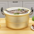 thumbnail image 3 of Golden Aluminum Steamer Pot with Lid and Steaming Plate for Home Use Cooking Utensils 1 Piece, 3 of 8