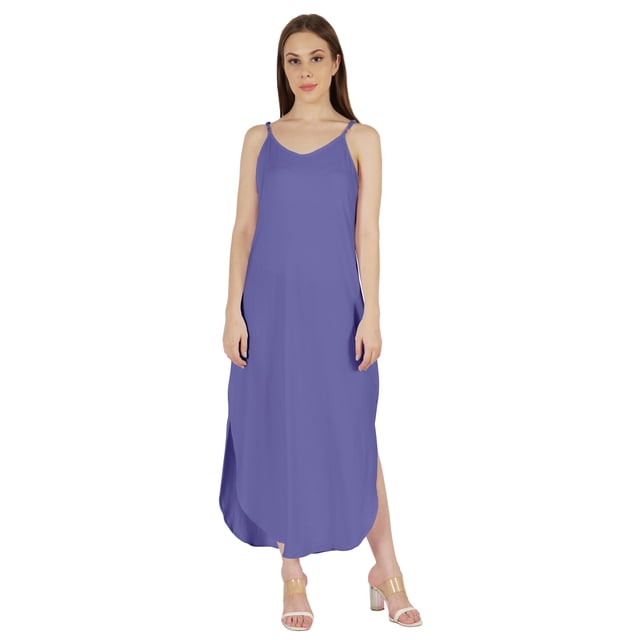 Inkmeso Robe d'Été Unie Aguichant pour Femmes à Bretelles Spaghetti Décontractée de Plage et de Villégiature Robe Maxi