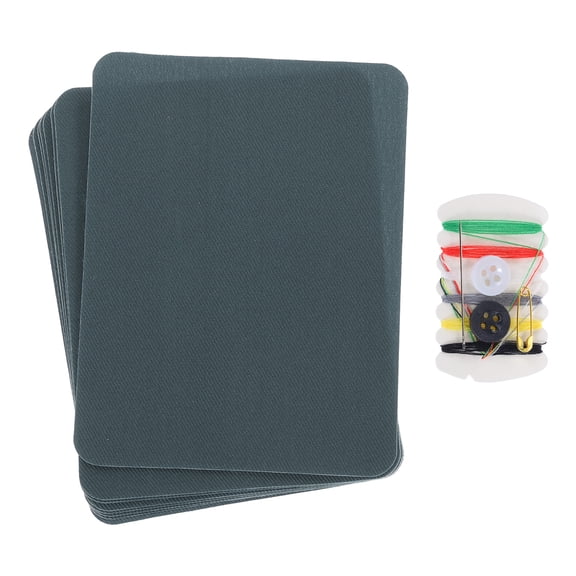 8 Pcs Iron on Patches with Sewing Kit 4.9"x3.7" Patches for Clothes Iron on Patches for Jeans, Bags Dark Grey