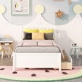 thumbnail image 5 of Bellemave Twin Bed Frame with 2 Storage Drawers, Wood Platform Beds with Headboard, Modern Storage Bed for Bedroom(White), 5 of 8