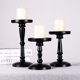 thumbnail image 5 of Candelabro de columna negro, serie de 3 piezas, candelabro de metal, excelente decoración para la fiesta de cumpleaños de la boda familiar, 5 of 5