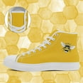 thumbnail image 4 of Coolcustomize Men's Plus Size High-Top Sneakers/Casual Shoes with Bee Print on Yellow, All-Terrain Walking Casual Boots, Lace-Up Ankle for, Travel & Streetwear (Durable Rubber Sole & Fabric Upper), 4 of 10