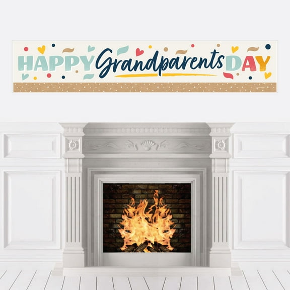 Big Dot of Happiness Happy Grandparents Day - Grandma & Grandpa Party Decorations Party Banner