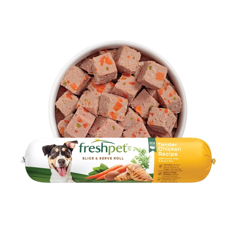 3 pack) Freshpet Fresh Dog Food, Tender Chicken Recipe, Slice