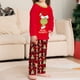 thumbnail image 1 of Vestido Rojo Para Padres E Hijos Conjunto de pijama familiar de 2 piezas con cuello redondo y estampado de dibujos animados estilo navideño traje diario Cgtredaw Chica Rojo 3-4T para Niño, 1 of 1