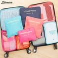 thumbnail image 5 of Spencer Set of 6 Waterproof Packing Cubes Travel Luggage Packing Organizer Pouch Clothes Storage Bag Suitcase for Toiletry "Blue", 5 of 7