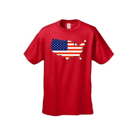 Country Flags T-shirt - USA Flag Men's T Shirt Patriotic Country Short Sleeve Tee