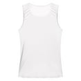 thumbnail image 7 of ZDHoor Mens Glossy Smooth Tank Top Stretchy Sleeveless Gym Workout Vest Tops White XL, 7 of 7