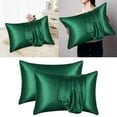 thumbnail image 1 of Mashaouyo Clearance 2PCS Standard Size Satin Pillow Covers With Envelope Closure Simple Home Solid Pillow Cover, 1 of 4