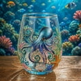 thumbnail image 7 of Sea Octopus Stemless Wine Glass, 17oz Coastal Drinkware - Hand-Blown Glass Tumbler, Unique Sea Beach Themed Gift - Birthday & Housewarming Decor (1PC), 7 of 7
