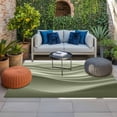 thumbnail image 2 of Sage Green Striped Outdoor Rug for Patio/Deck/Porch, Non-Slip Large Area Rug 3 x 5 Ft, Modern Abstract Art Wave Moire Gradient Indoor Outdoor Rugs Washable Area Rugs, Camping Rug Carpet Runner, 2 of 8