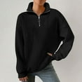 thumbnail image 2 of Vedolay Womens Clothes 2023 Soft Zip Pullover with Pocket with Plus Size Black,2XL, 2 of 5