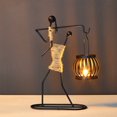 thumbnail image 1 of Creative Girl Wrought Iron Candlestick Romantic Dining Table Candlelight for Home Office Classroom Decor, 1 of 8