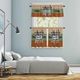 thumbnail image 5 of Sweet Home Kitchen Curtains Sets for Windows 24 Inch Length, Black White Plaid Bow Horizontal Stripes Rod Pocket Window Treatments Tier Curtains and Valances Set for Bedroom/Bathroom, 5 of 8