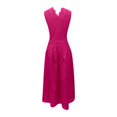 thumbnail image 4 of SRZYMJ Women Long Skirt 2 Pieces Set Hollow Out Eyelet Lace Tie Front Vest and Skirt 2PCS Outfits Vintage Solid Color Set, 4 of 5