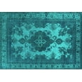 thumbnail image 1 of Ahgly Company Indoor Rectangle Oriental Turquoise Blue Industrial Area Rugs, 3' x 5', 1 of 4