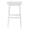 thumbnail image 3 of PJ Wood Classic 29'' Saddle Seat Kitchen Bar Counter Stool, White (4 Pack), 3 of 7