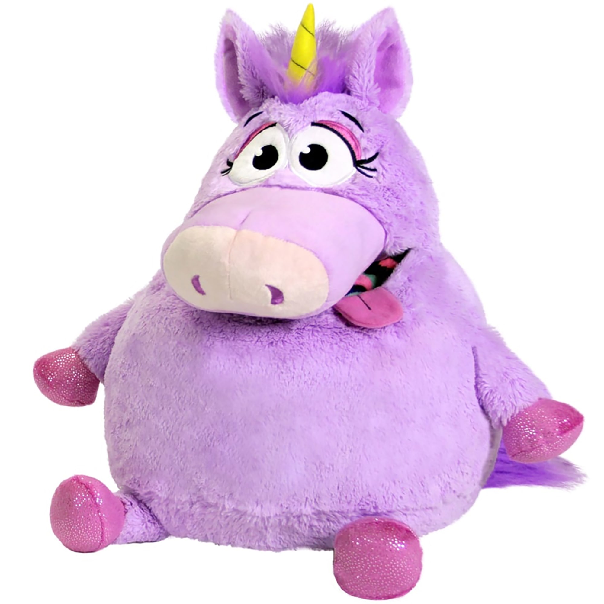 Tummy Stuffers: Unicorn - Purple - Storage Plush, Holds Items-Blankets-Toys Inside, Stuff-Store-Play, Kids Soft Magical Character Companion, Huggable