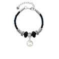 thumbnail image 2 of Delight Jewelry Silvertone Lamb Silhouette Mom Celtic Knot Leather Bead Bracelet, 7"+2" Extender, 2 of 4