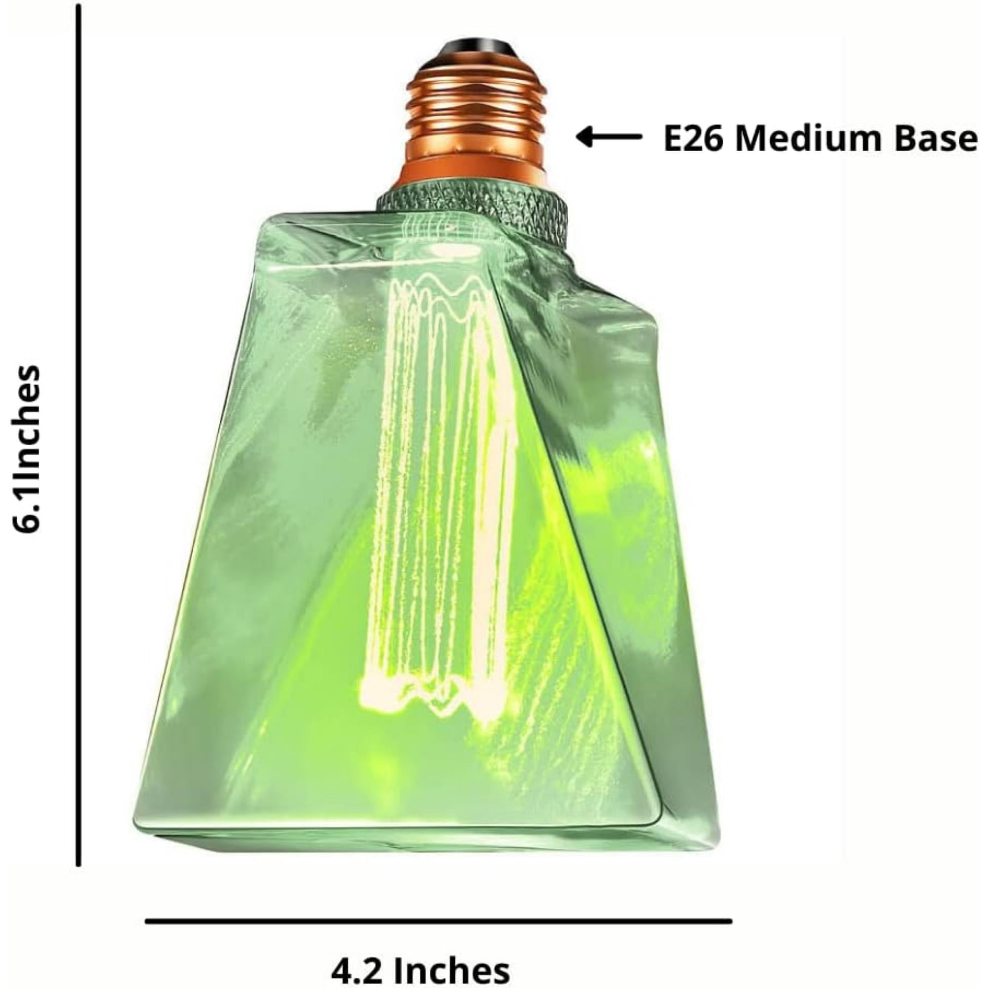 Next Glow Decorative Light bulb Eq 20W, ICE Style Decorative Light Bulbs Shaped E26 55 Lumen - Green
