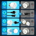 thumbnail image 6 of Light Socket to Plug Adapter 3 Prong,E26/E27 Light Bulb Outlet Socket Adapter,2 & 3 Prong Plug Adapter,Light Socket Adapter for Porch Patio Garage,2 Pack White, 6 of 8