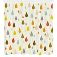 thumbnail image 3 of Ambesonne Colorful Shower Curtain, Retro Water Drops Rain, 69"Wx84"L, Multicolor, 3 of 3