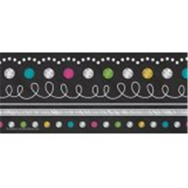 Teacher Created Resources Tcr5619 Chalkboard Brights Straight Border Walmart Com Walmart Com