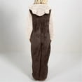 thumbnail image 4 of Jinhomg Soft Fleece Onesies for Women Cute Block Color Bear Ear Hooded Jumpsuit Fall Winter Fuzzy Comfy Long Sleeve One Piece Pajamas Winter Saving Brown XL, 4 of 7