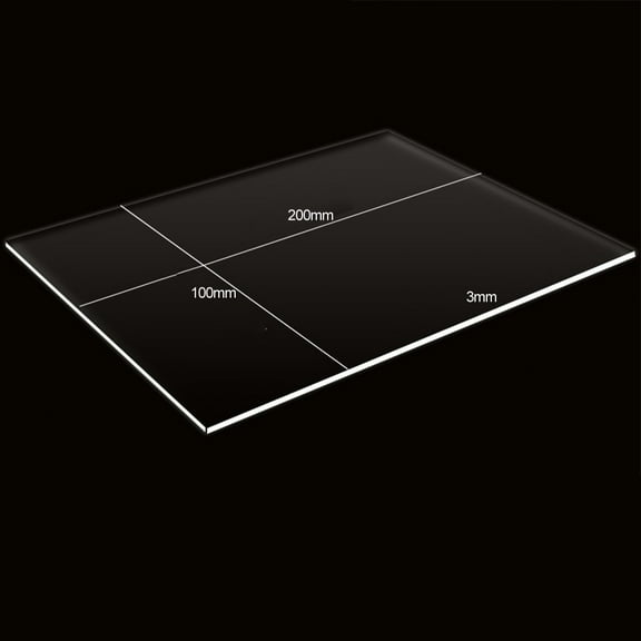1pcs Transparent P-lexiglas Clear Plastic Acrylic Sheet Board Organic Glass Polymethyl Methacrylate 1mm 2mm 3mm Thickness