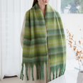 thumbnail image 2 of Fashion Winter Accessories for Women Warm Scarf Long Shawl Large Scarves Cold Weather Thicker Blanket Wrap Colour Stripe Winter Scarf for Women Chunky Warm Tassel Long Shawl Classic Scarf, 2 of 8