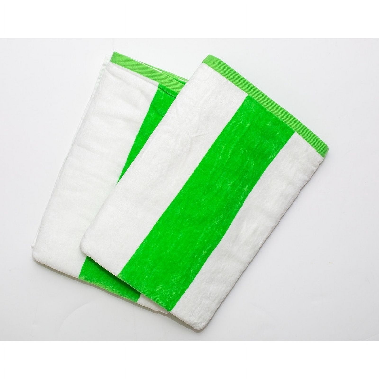 2-Pack Tropical Cabana 100% Cotton Beach Towel in Lime