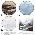 thumbnail image 3 of Designart "Foggy Mountain Retreat European Dream II" Landscapes Framed Wall Art Decor - Traditional Brown Winter Landscape Entryway Framed Wall Art, 3 of 6