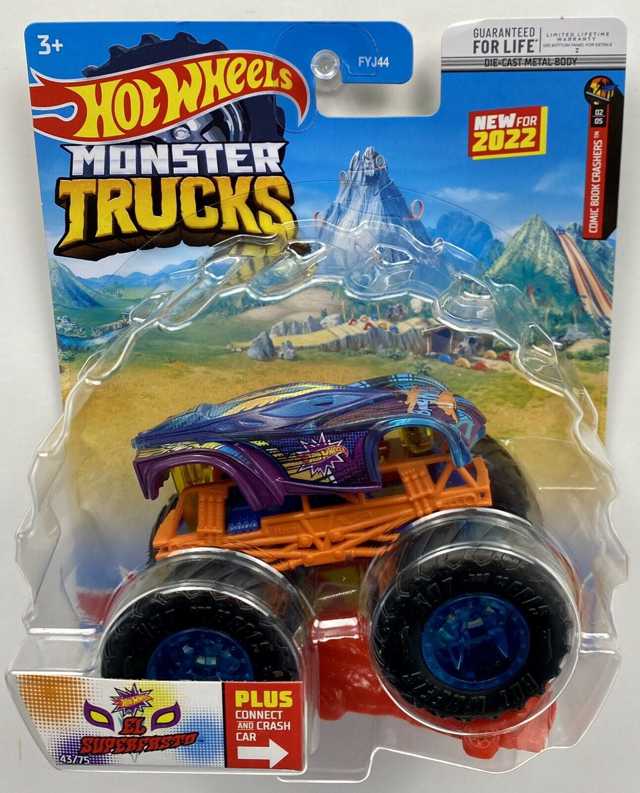 Hot Wheels Monster Trucks 1:64 Scale Mega Wrex Silver Includes Connect and  Crash Car, 1 - Fry's Food Stores