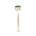 thumbnail image 5 of Angara Natural 0.35 Ct. Emerald with Diamond Classic Ring in 14K Yellow Gold for Women (Ring Size: 3), 5 of 11