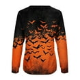 thumbnail image 5 of Neewe Womens Fall T-Shirts Halloween Funny Long Sleeve Graphic Tees Tops, 5 of 5
