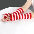 thumbnail image 2 of Caywon Women's Woolen Thick Warm Long Gloves Fake Sleeves Fingerless Arm Warmers Knitted Arm Covers Ideal for Cold Weather Keeps Arms Cozy and Stylish Suitable, 2 of 4
