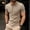 Khaki, variant on Men Short Sleeve 100% Cotton Henley T-Shirt Casual Solid Color Button-up Shirt Tee Tops Blue