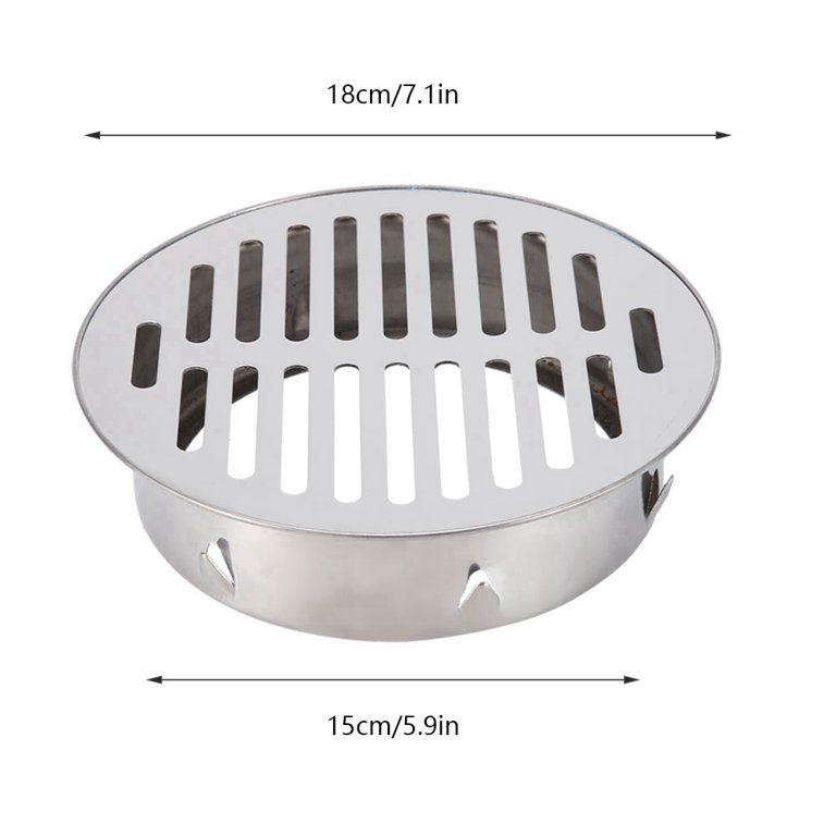 110mm Round Steel Outdoor Floor Drain Cover Vent Cap Hole Plug  Anti-blocking Drainage Filter For Balcony Roof Shower Accessories - Drains  - AliExpress