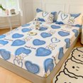 3Pcs Cartoon Bed Sheets Polyester Adjustable Sheets King Bed Sheets