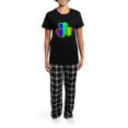 thumbnail image 4 of CafePress - Rainbow Shamrock Women's Dark Pajamas - Women's Short Sleeve Print T-Shirt and Pants Dark Cotton Pajama Set, 4 of 7