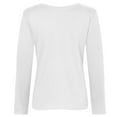 thumbnail image 5 of felwors Womens Crewneck Long Raglan Sleeve Sweatshirt Relaxed Fit Pullover Tops White, XXXL, 5 of 8