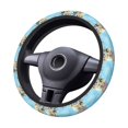 thumbnail image 2 of Vsdgher Sea and Fish Pattern Elastic Car Steering Wheel Cover,Car Wheel Cover Protector Car Accessory for Steering Wheel with a Diameter of 14.5"-15", 2 of 6