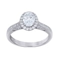 thumbnail image 5 of Auriga 925 Sterling Silver Round Cubic Zirconia Band Bridal Engagement Ring Size 10 for Women, 5 of 6