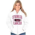 thumbnail image 3 of Breast Cancer Stronger Than Cancer Zip Hoodie Sweatshirt Women Brisco Brands X, 3 of 6