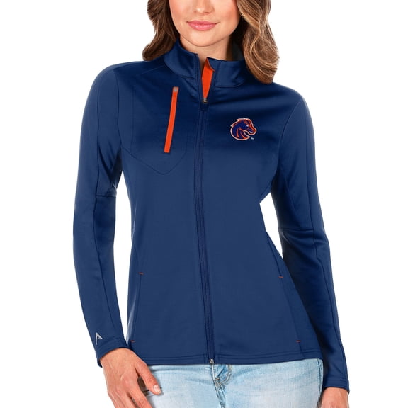 Women's Antigua Royal/Orange Boise State Broncos Generation Full-Zip Jacket