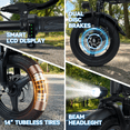 thumbnail image 7 of SHCNTEKU 14IN Folding Ebike 500W Peak Motor Removable Battery 25 Miles 20mph Electric bicyclesfor Adults Teens,UL 2849, 7 of 7