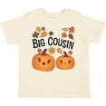 thumbnail image 3 of Inktastic Big Cousin Pumpkins with Fall Leaves Boys or Girls Toddler T-Shirt, 3 of 5